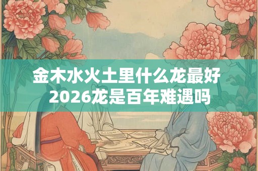 金木水火土里什么龙最好 2026龙是百年难遇吗 金木水火土里什么龙最好 2026龙是百年难遇吗