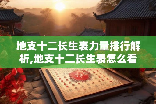 地支十二长生表力量排行解析,地支十二长生表怎么看