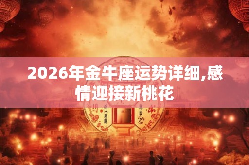 2026年金牛座运势详细,感情迎接新桃花