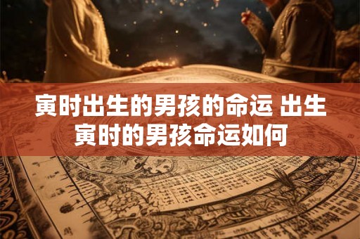 寅时出生的男孩的命运 出生寅时的男孩命运如何