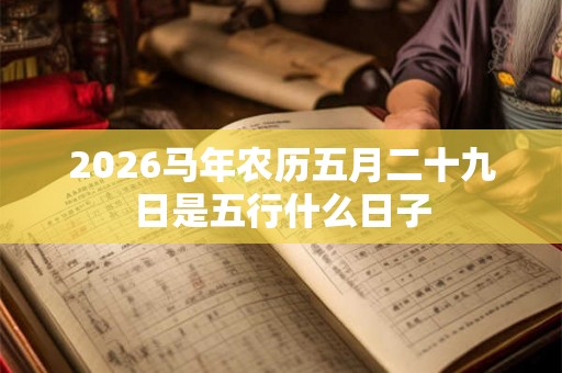 2026马年农历五月二十九日是五行什么日子
