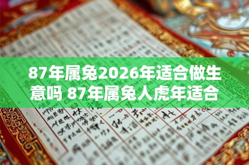 87年属兔2026年适合做生意吗 87年属兔人虎年适合创业吗