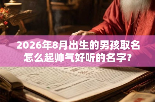2026年8月出生的男孩取名怎么起帅气好听的名字？