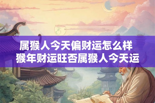 属猴人今天偏财运怎么样 猴年财运旺否属猴人今天运势如何 属猴人今天偏财运怎么样 猴年财运旺否属猴人今天运势如何