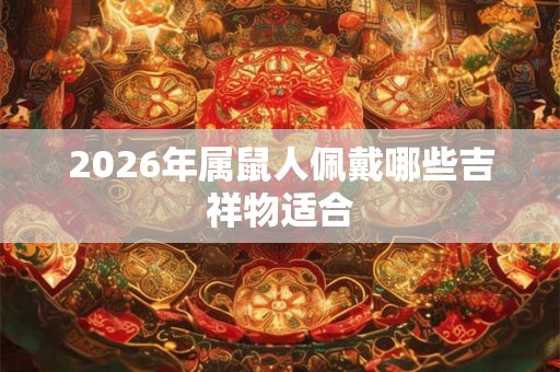 2026年属鼠人佩戴哪些吉祥物适合