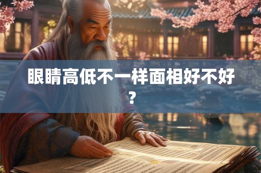 眼睛高低不一样面相好不好？