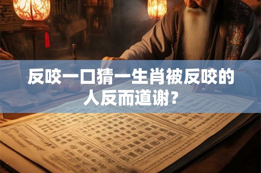反咬一口猜一生肖被反咬的人反而道谢？