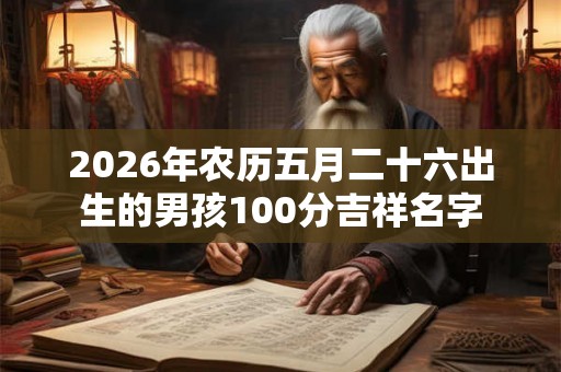 2026年农历五月二十六出生的男孩100分吉祥名字