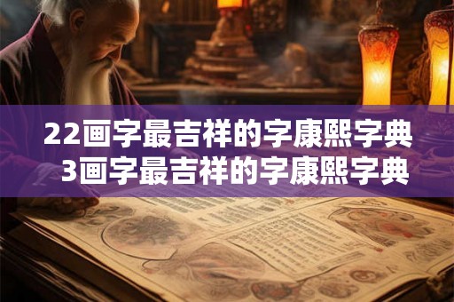 22画字最吉祥的字康熙字典  3画字最吉祥的字康熙字典