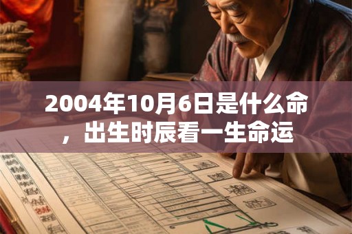 2004年10月6日是什么命,出生时辰看一生命运 2004年10月6日是什么命,出生时辰看一生命运