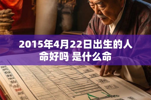 2015年4月22日出生的人命好吗 是什么命