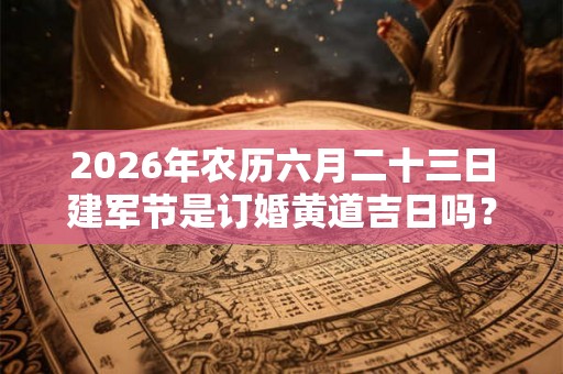 2026年农历六月二十三日建军节是订婚黄道吉日吗？