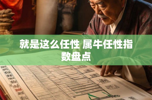就是这么任性 属牛任性指数盘点 就是这么任性 属牛任性指数盘点