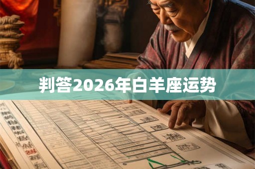 判答2026年白羊座运势