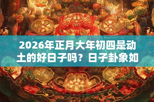 2026年正月大年初四是动土的好日子吗？日子卦象如何？