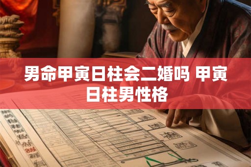 男命甲寅日柱会二婚吗 甲寅日柱男性格