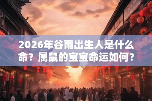 2026年谷雨出生人是什么命？属鼠的宝宝命运如何？