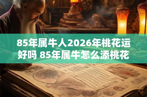 85年属牛人2026年桃花运好吗 85年属牛怎么添桃花运