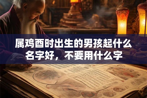 属鸡酉时出生的男孩起什么名字好，不要用什么字