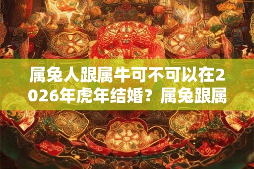 属兔人跟属牛可不可以在2026年虎年结婚？属兔跟属牛结婚合适吗？