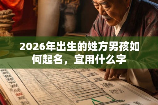 2026年出生的姓方男孩如何起名，宜用什么字
