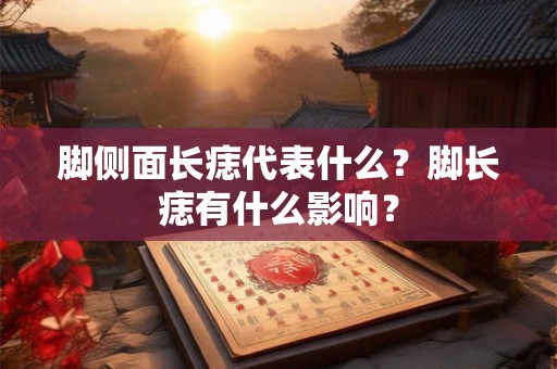 脚侧面长痣代表什么？脚长痣有什么影响？