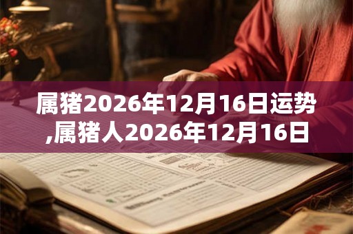 属猪2026年12月16日运势,属猪人2026年12月16日财运,生肖猪2026年12月16日运势 属猪2026年12月16日运势,属猪人2026年12月16日财运,生肖猪2026年12月16日运势