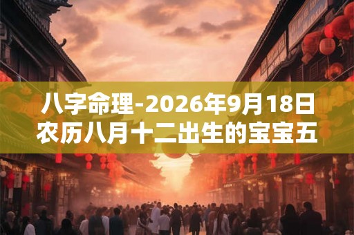 八字命理-2026年9月18日农历八月十二出生的宝宝五行取名