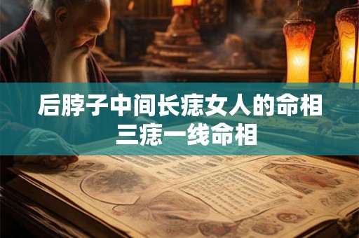 后脖子中间长痣女人的命相 三痣一线命相 后脖子中间长痣女人的命相 三痣一线命相