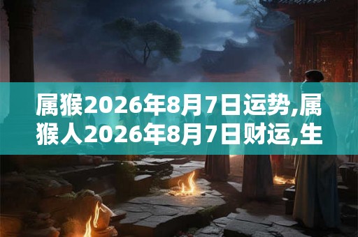 属猴2026年8月7日运势,属猴人2026年8月7日财运,生肖猴2026年8月7日运势