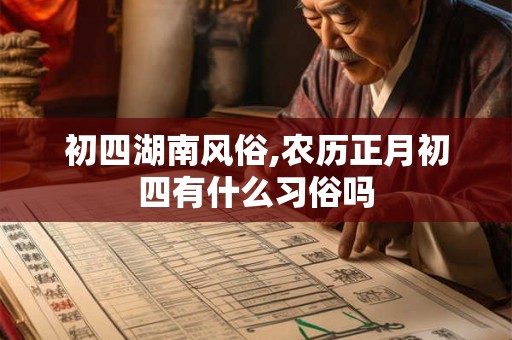 初四湖南风俗,农历正月初四有什么习俗吗