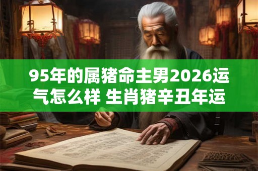 95年的属猪命主男2026运气怎么样 生肖猪辛丑年运势好不好