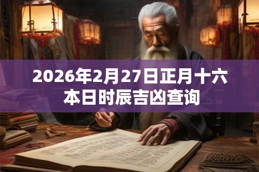 2026年2月27日正月十六 本日时辰吉凶查询
