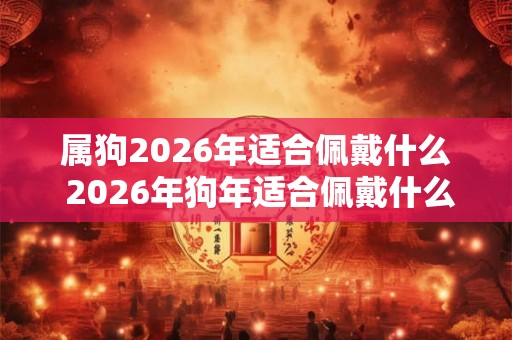 属狗2026年适合佩戴什么 2026年狗年适合佩戴什么