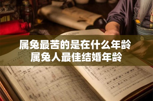 属兔最苦的是在什么年龄 属兔人最佳结婚年龄 属兔最苦的是在什么年龄 属兔人最佳结婚年龄