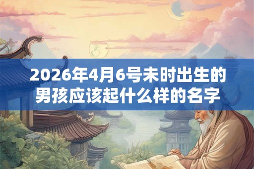 2026年4月6号未时出生的男孩应该起什么样的名字