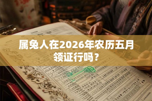 属兔人在2026年农历五月领证行吗？
