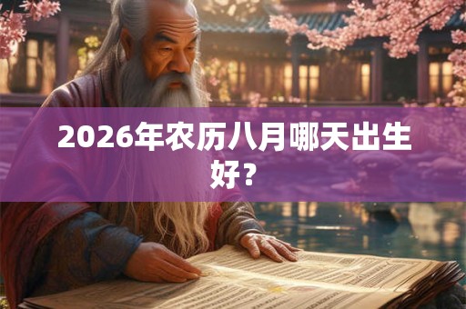2026年农历八月哪天出生好? 2026年农历八月哪天出生好?