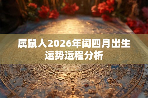 属鼠人2026年闰四月出生运势运程分析