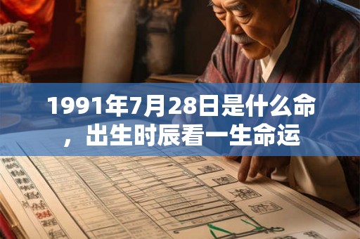 1991年7月28日是什么命，出生时辰看一生命运