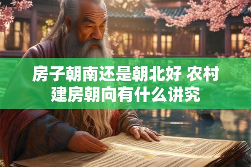 房子朝南还是朝北好 农村建房朝向有什么讲究