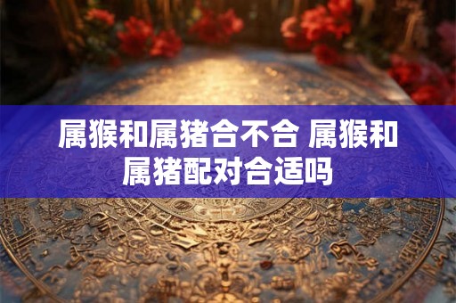 属猴和属猪合不合 属猴和属猪配对合适吗 属猴和属猪合不合 属猴和属猪配对合适吗