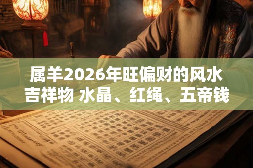 属羊2026年旺偏财的风水吉祥物 水晶、红绳、五帝钱 属羊2026年旺偏财的风水吉祥物 水晶、红绳、五帝钱