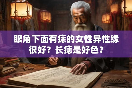 眼角下面有痣的女性异性缘很好？长痣是好色？