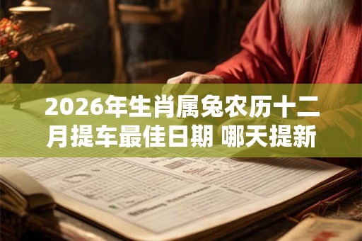 2026年生肖属兔农历十二月提车最佳日期 哪天提新车吉利