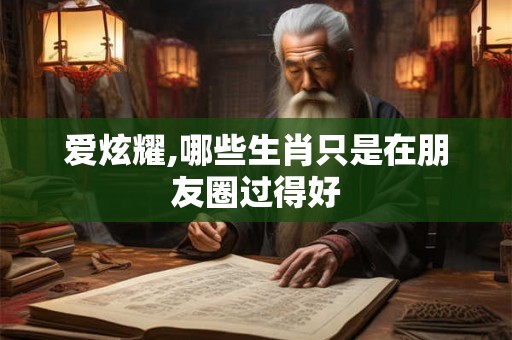爱炫耀,哪些生肖只是在朋友圈过得好 爱炫耀,哪些生肖只是在朋友圈过得好
