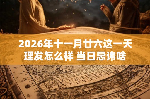 2026年十一月廿六这一天理发怎么样 当日忌讳啥