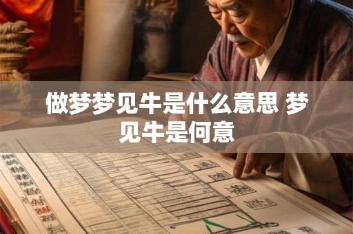 做梦梦见牛是什么意思 梦见牛是何意