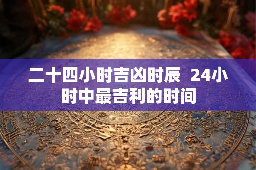 二十四小时吉凶时辰  24小时中最吉利的时间