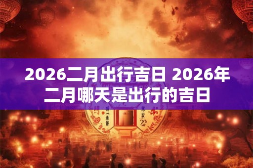 2026二月出行吉日 2026年二月哪天是出行的吉日